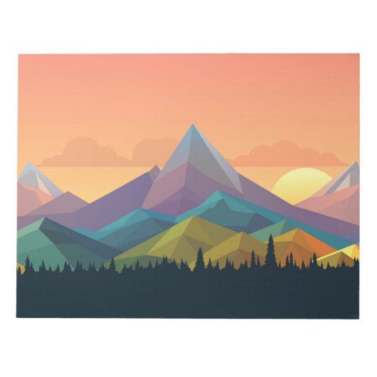 Bergboslandschap Notitieblok (Voorkant)