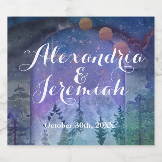 bergbosparadijs sparkling wijnetiket (Enkel label)