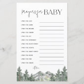 Bergbossen Baby shower Prayer Cards (Voorkant)