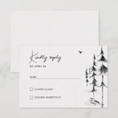 Bergbossen met handgetekende RSVP (Voorkant / Achterkant)