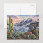 Bergcactus Botanische Cactussen Briefkaart (Voorkant / Achterkant)