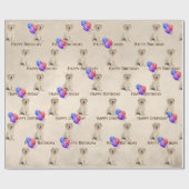 Bergdag Golden Retriever Puppy met ballonnen Cadeaupapier (Vlak)