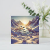 Bergdageraad: Een nieuwjaarsbelofte Feestdagenkaart (Staand voorkant)