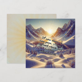 Bergdageraad: Een nieuwjaarsbelofte Feestdagenkaart