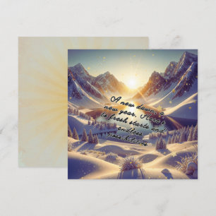 Bergdageraad: Een Nieuwjaarsbelofte Feestdagenkaart