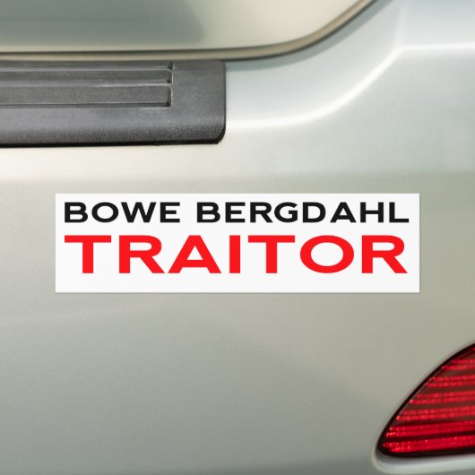 Bergdahl Traitor Bumpersticker (Op auto)