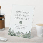 Bergden Huwelijk Wegwerpcamera's Bord Reclamebord Met Voetstuk (Insitu)