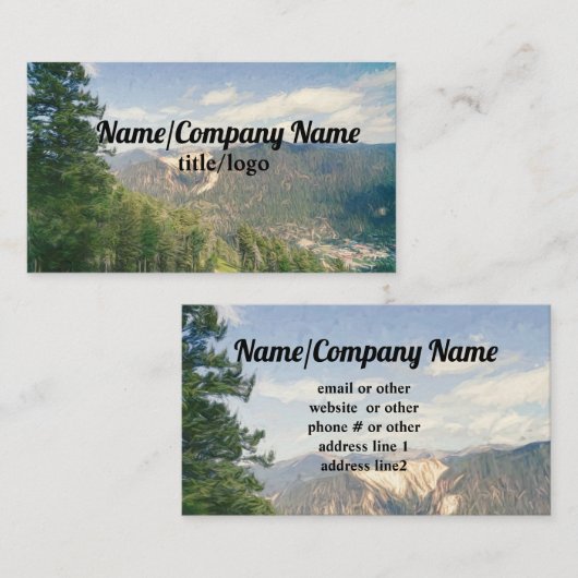 bergdenbomen aangepast visitekaartje fotokunst (Voorkant / Achterkant)