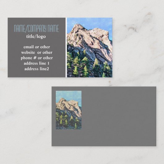 bergdenbomen natuur landschapsfoto visitekaartje (Voorkant / Achterkant)