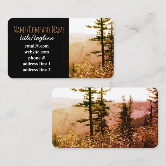 bergdenbomen visitekaartje foto kunst (Voorkant / Achterkant)