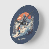  Bergdennen Skiën sinaasappel Zonsondergang Ronde Klok (Hoek)