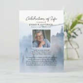 Bergdennen Viering van het leven Begrafenisprogram Kaart (Staand voorkant)