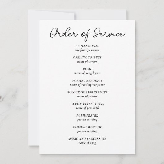 Bergdennen Viering van het leven Begrafenisprogram Kaart (Achterkant)