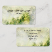 Bergdennenbomen Mist natuur Foto Kunst Visitekaartje (Voorkant / Achterkant)