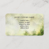 Bergdennenbomen Mist natuur Foto Kunst Visitekaartje (Achterkant)