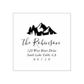 Bergdennenbomen Nieuw Thuis Retouradres Rubberstempel (Afrduk)