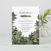 Bergdennenbos Winter Vrijgezellenfeest Kaart (Staand voorkant)