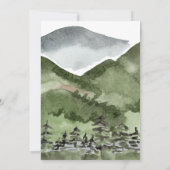 Bergdennenbos Winter Vrijgezellenfeest Kaart (Achterkant)