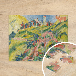 bergdorp | Ernst Ludwig Kirchner Legpuzzel