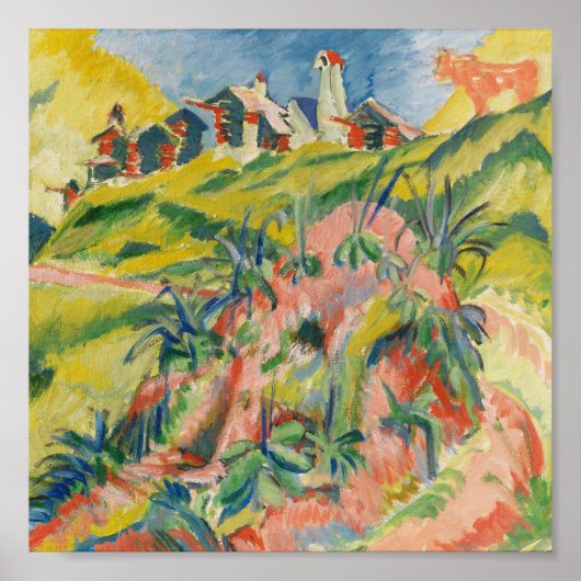 bergdorp | Ernst Ludwig Kirchner Poster (Voorkant)