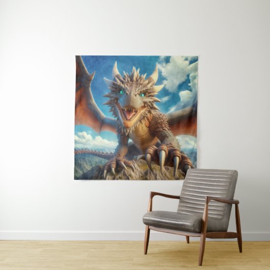 bergdraak wandkleed (In situ)