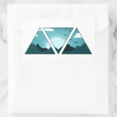 Bergdriehoeken Rechthoekige Sticker (Tas)