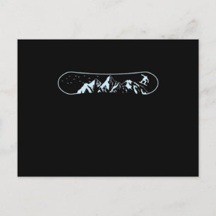 Berge auf dem Snowboard Briefkaart