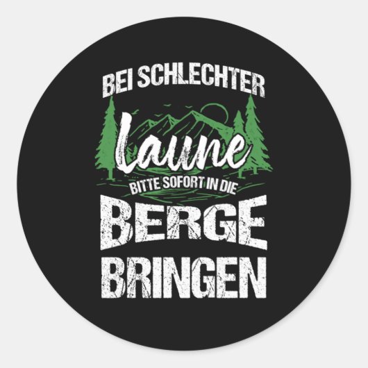 Berge Natur Campen Hiking Camping Zelten Zelt Lage Ronde Sticker (Voorkant)