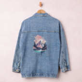 Bergen 11 waterval, cadeau, heuvels, zon denim jacket (Hangar)