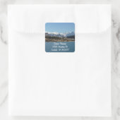 bergen adresetiketten vierkante sticker (Tas)