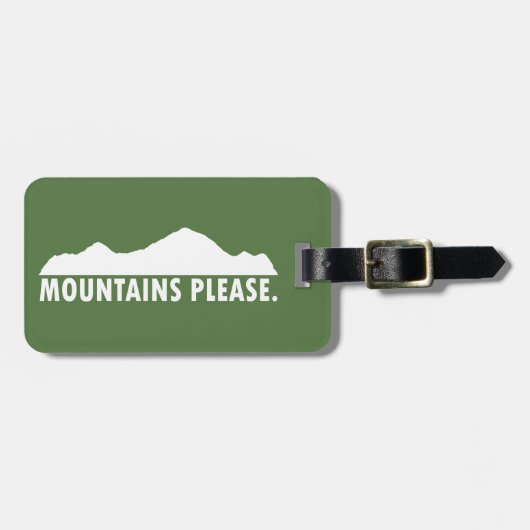 Bergen alsjeblieft bagagelabel (Voorkant horizontaal)