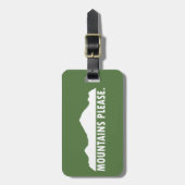 Bergen alsjeblieft bagagelabel (Voorkant verticaal)