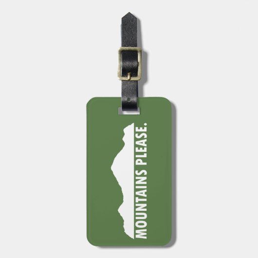 Bergen alsjeblieft bagagelabel (Voorkant verticaal)