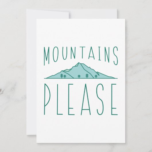 Bergen alsjeblieft bedankkaart (Voorkant)