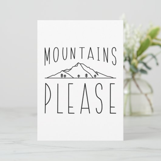 Bergen alsjeblieft bedankkaart (Staand voorkant)