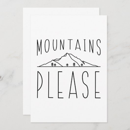 Bergen alsjeblieft bedankkaart (Voorkant / Achterkant)