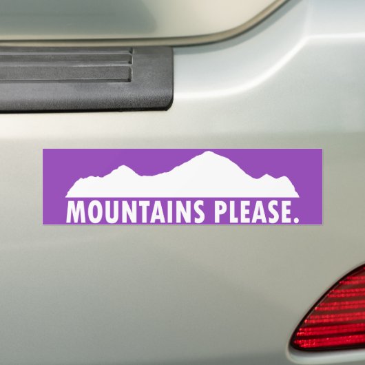 Bergen alsjeblieft bumpersticker (Op auto)