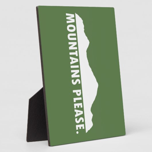 Bergen alsjeblieft fotoplaat (Zijkant)