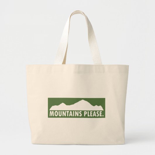 Bergen alsjeblieft grote tote bag (Voorkant)
