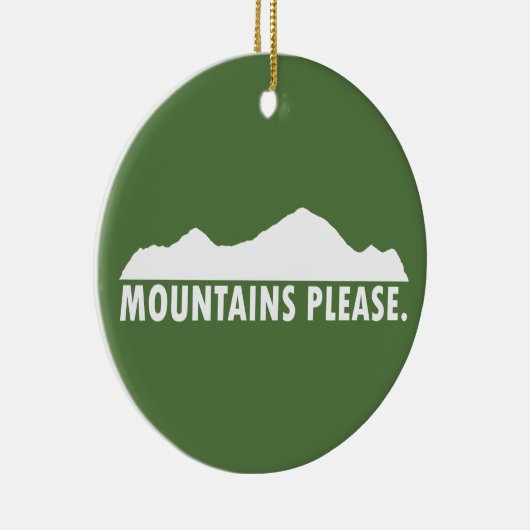 Bergen alsjeblieft keramisch ornament (Rechts)