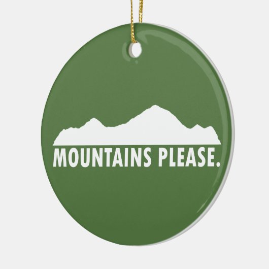 Bergen alsjeblieft keramisch ornament (Links)