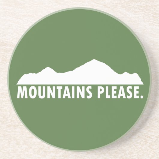 Bergen alsjeblieft zandsteen onderzetter (Voorkant)