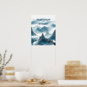 Bergen Art "Keep Calm & Steady" Home Kantoor Poster (Keuken)