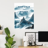 Bergen Art "Keep Calm & Steady" Home Kantoor Poster (Thuiskantoor)