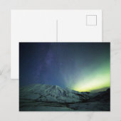 Bergen | Aurora Borealis & Milky Way Alaska Briefkaart (Voorkant / Achterkant)
