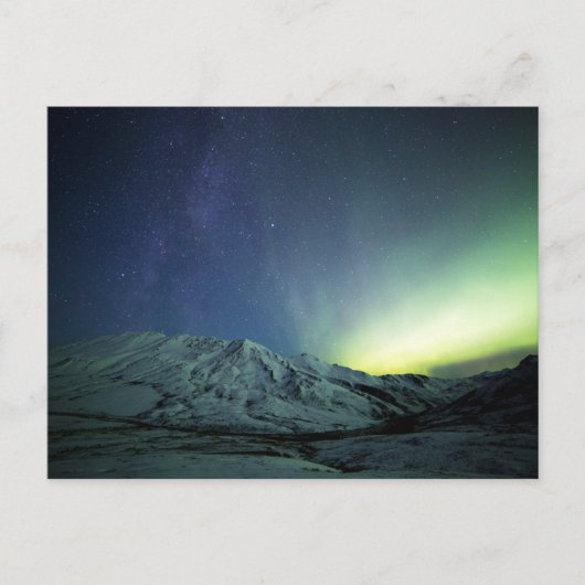 Bergen | Aurora Borealis & Milky Way Alaska Briefkaart (Voorkant)