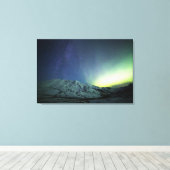 Bergen | Aurora Borealis & Milky Way Alaska Canvas Afdruk (Insitu (Houten vloer))