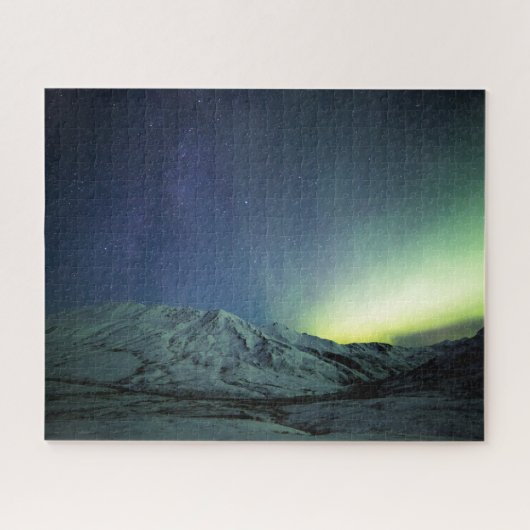 Bergen | Aurora Borealis & Milky Way Alaska Legpuzzel (Horizontaal)