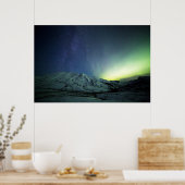 Bergen | Aurora Borealis & Milky Way Alaska Poster (Keuken)