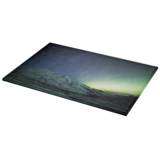 Bergen | Aurora Borealis & Milky Way Alaska Snijplank (Hoek)